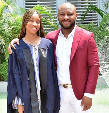 Yul Edochie with his daughter