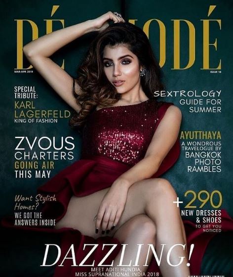 Aditi Hundia on the cover of De Mode magazine