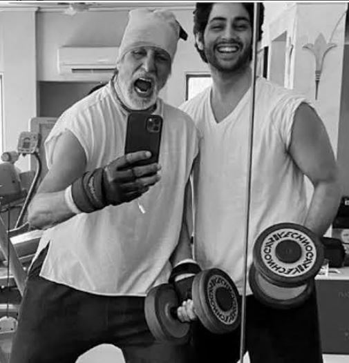 Agastya Nanda and grandfather
