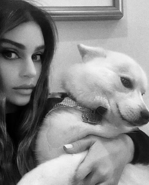 Aimee with her pet dog