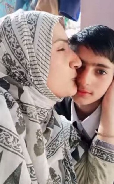 Amreen Bhat with her nephew