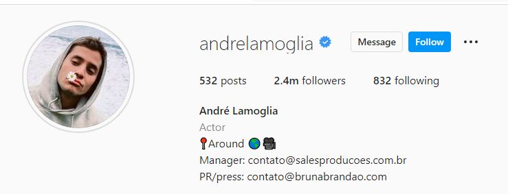 Andre Lamoglia's Instagram Profile