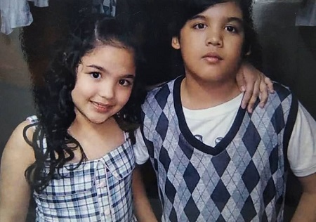 Andrea Brillantes childhood picture with her brother