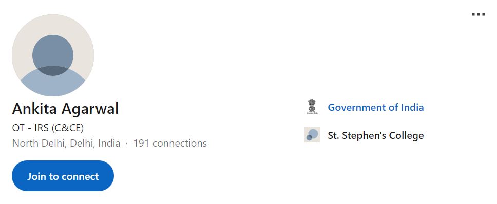 Ankita Agarwal's LinkedIn profile