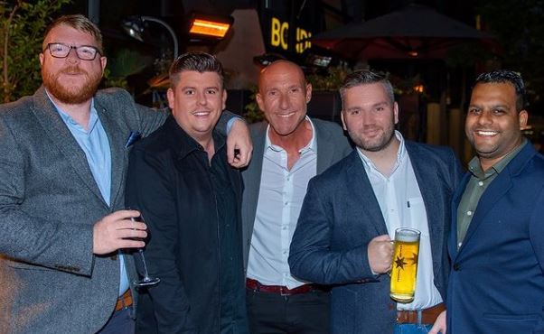 Antony with his friends