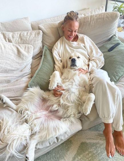 Becs Gentry with her dog Maurice
