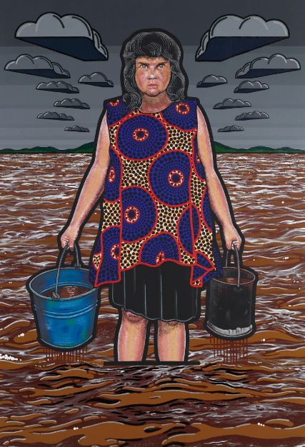 Blak Douglas's Archibald Prize winning potrait of Karla Dickens