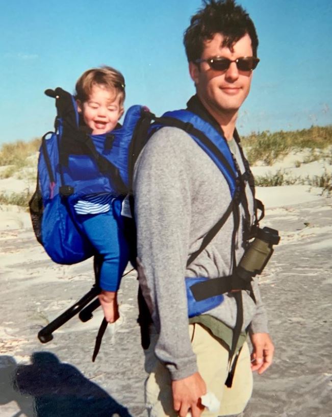 Childhood photo of Audrey with her dad Rick Holcomb