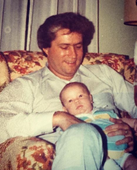 Childhood photo of Pelphrey with his dad Richard Pelphrey