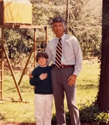 Collier Landry old image with his dad