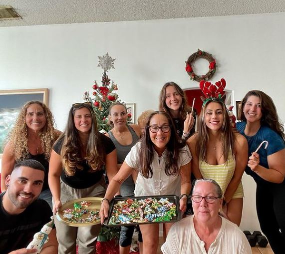 Cristina Bayardelle with her family