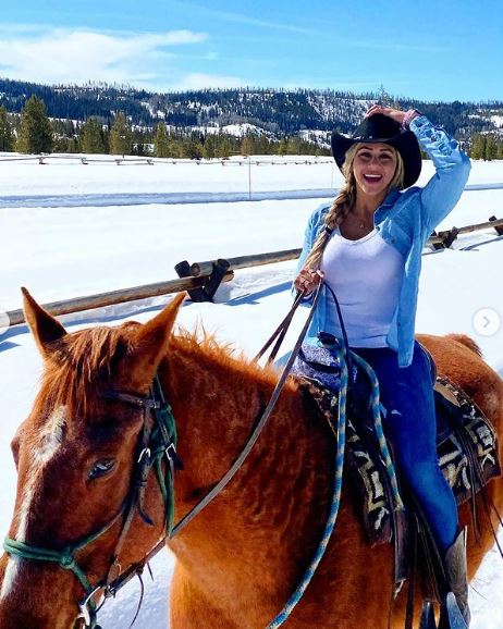 Cristina loves horse riding
