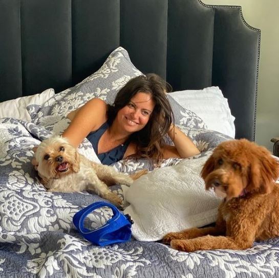 Deborah and her pet dogs