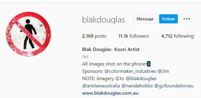 Douglas's Instagram account