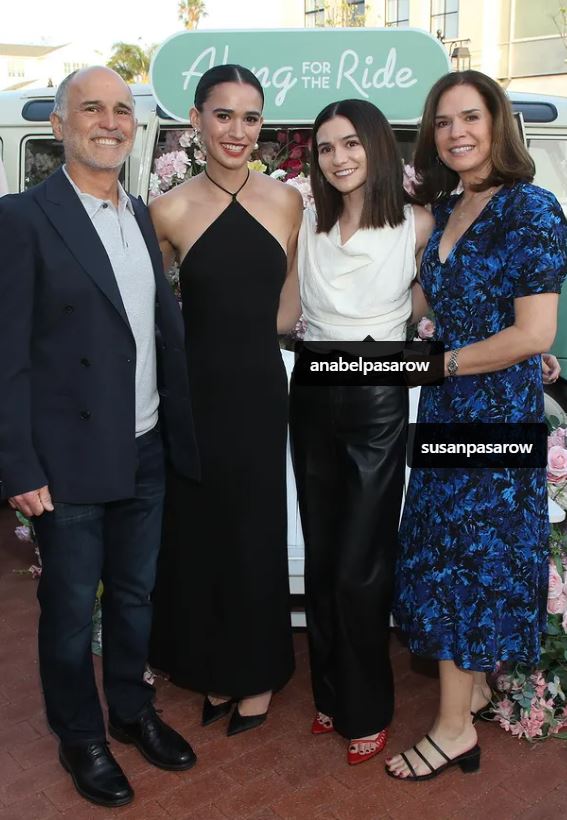 Emma Pasarow with her family at the screening of her Netflix movie Along for the Ride