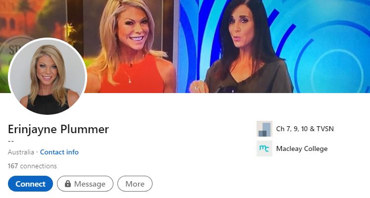 Erin Plummer's LinkedIn profile