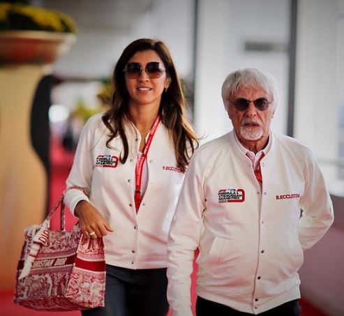 Fabiana Flosi and Bernie Ecclestone