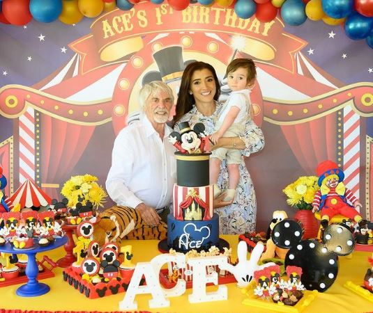 Fabiana with her husband Bernie Ecclestone and son Ace Ecclestone