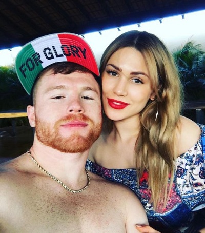 Fernanda Gomez with her lover Canelo Alvarez