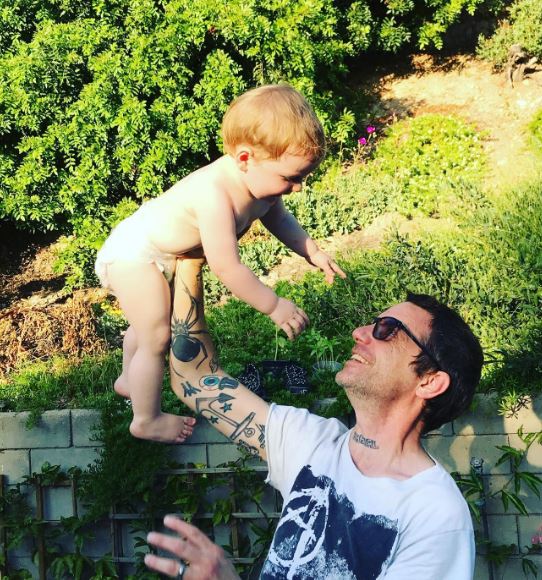 Gabe with his child