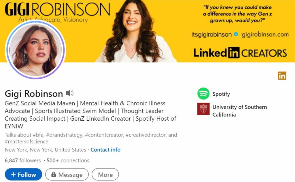 Gigi Robinson Career & Profession (Chronic Illness)