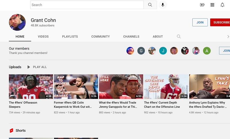 Grant Cohn has 48.8k followers on YouTube channel