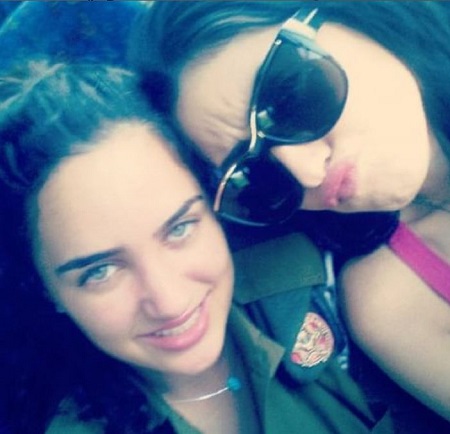 Hila Saada with her younger sister