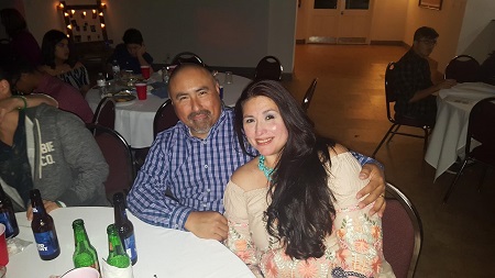 Irma Garcia with her husband
