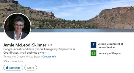 Jamie McLeod-Skinner Career- Politics, Endorsements