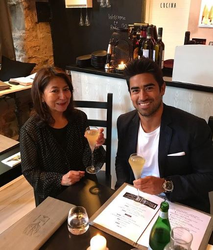 Jeremy Jauncey with his mother