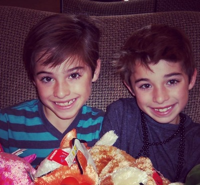 Joshua Colley old picture with his twin brother Cameron Colley
