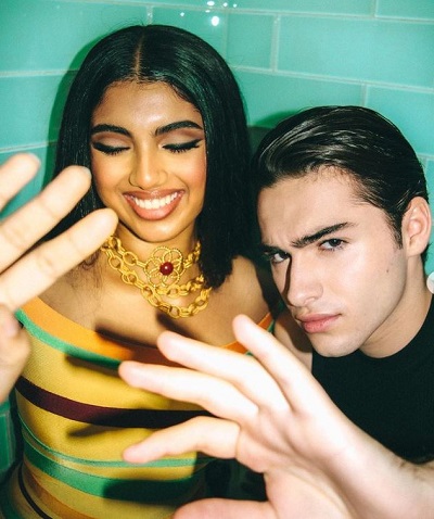 Joshua Colley with his friend