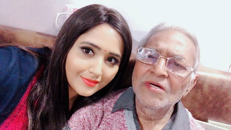 Kajal Raghwani with her grandfather