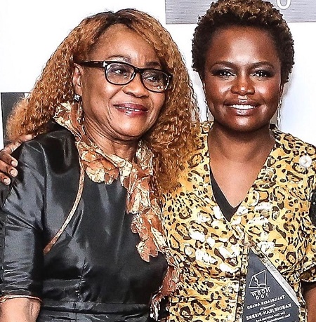 Karine Jean Pierre with her mother
