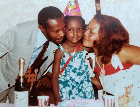 Karine Jean Pierre with her parents