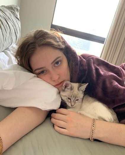 Karsen with her pet cat