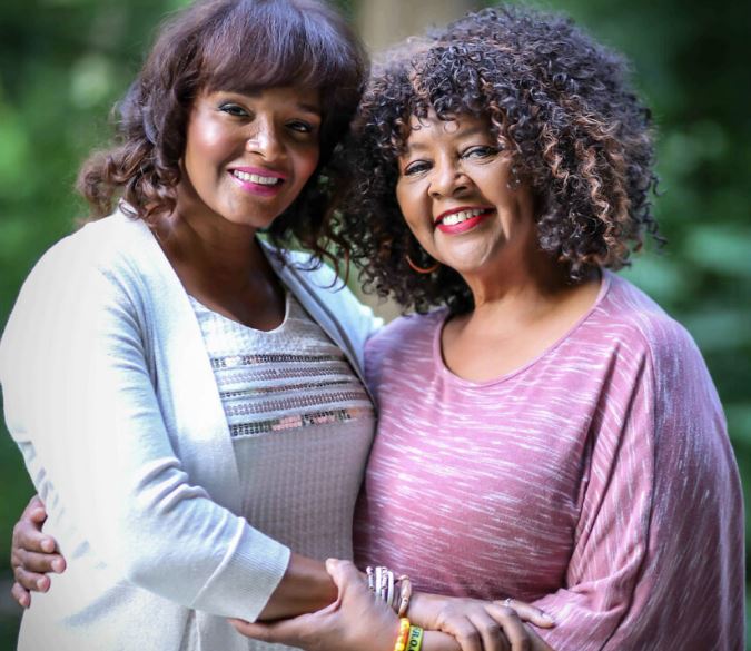 Kathy with her mother