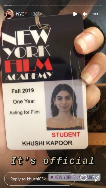 Khushi Kapoor leanred acting
