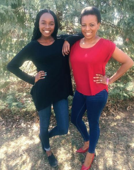 Laura Kariuki and her mother
