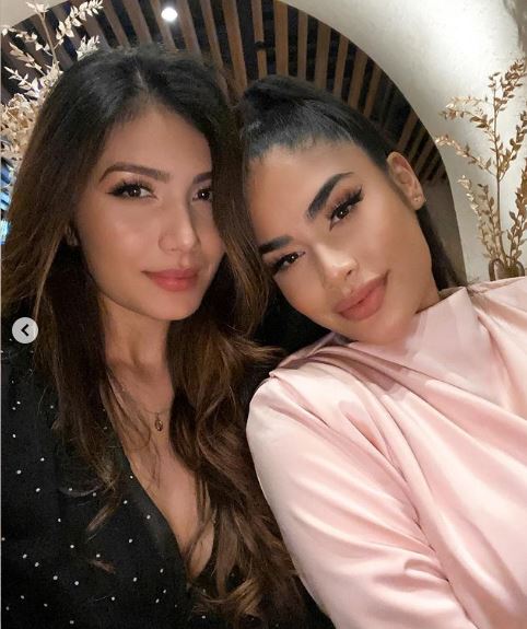 Maria Perez with her sister