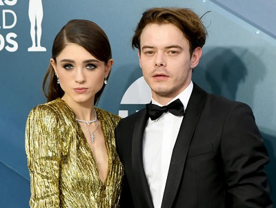 Natalia Dyer with her boyfriend Charlie Heaton