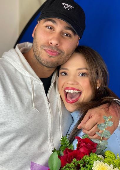 Natasha Lopez with her boyfriend