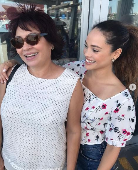 Natasha Lopez with her mother