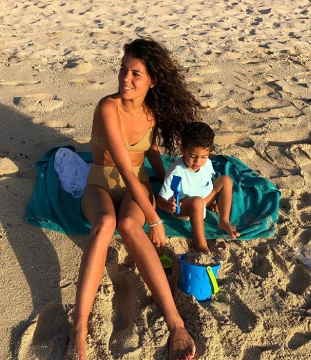Noura El Shwekh with her son Sugar