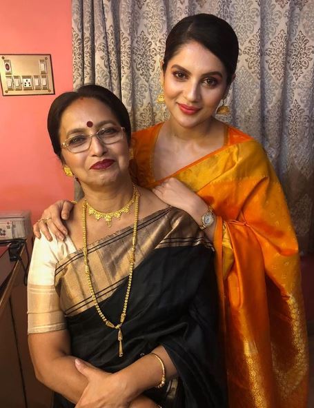Payel Sarkar with her mother