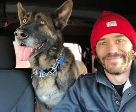 Pelphrey and his pet dog