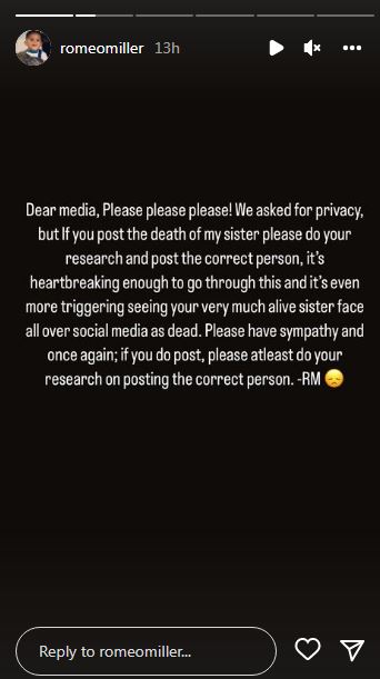 Romeo Miller requested for posting correct data