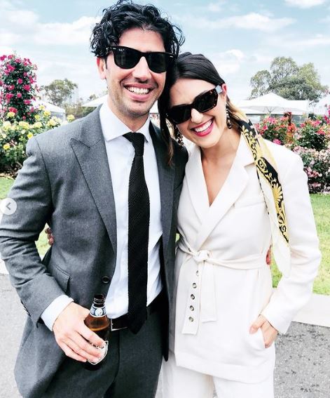 Sarah Abo with her husband