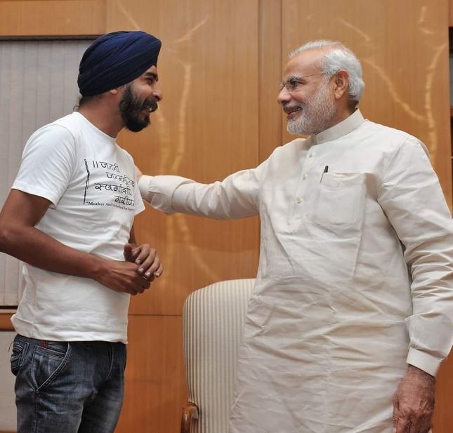 Tajinder Bagga met Indian Prime Minister
