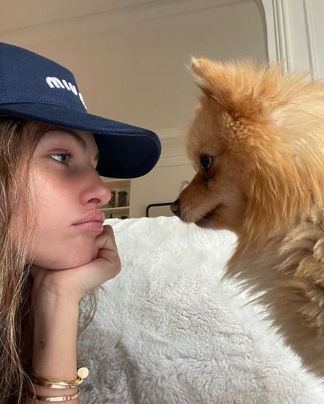 Thylane Blondeau has a pet dog